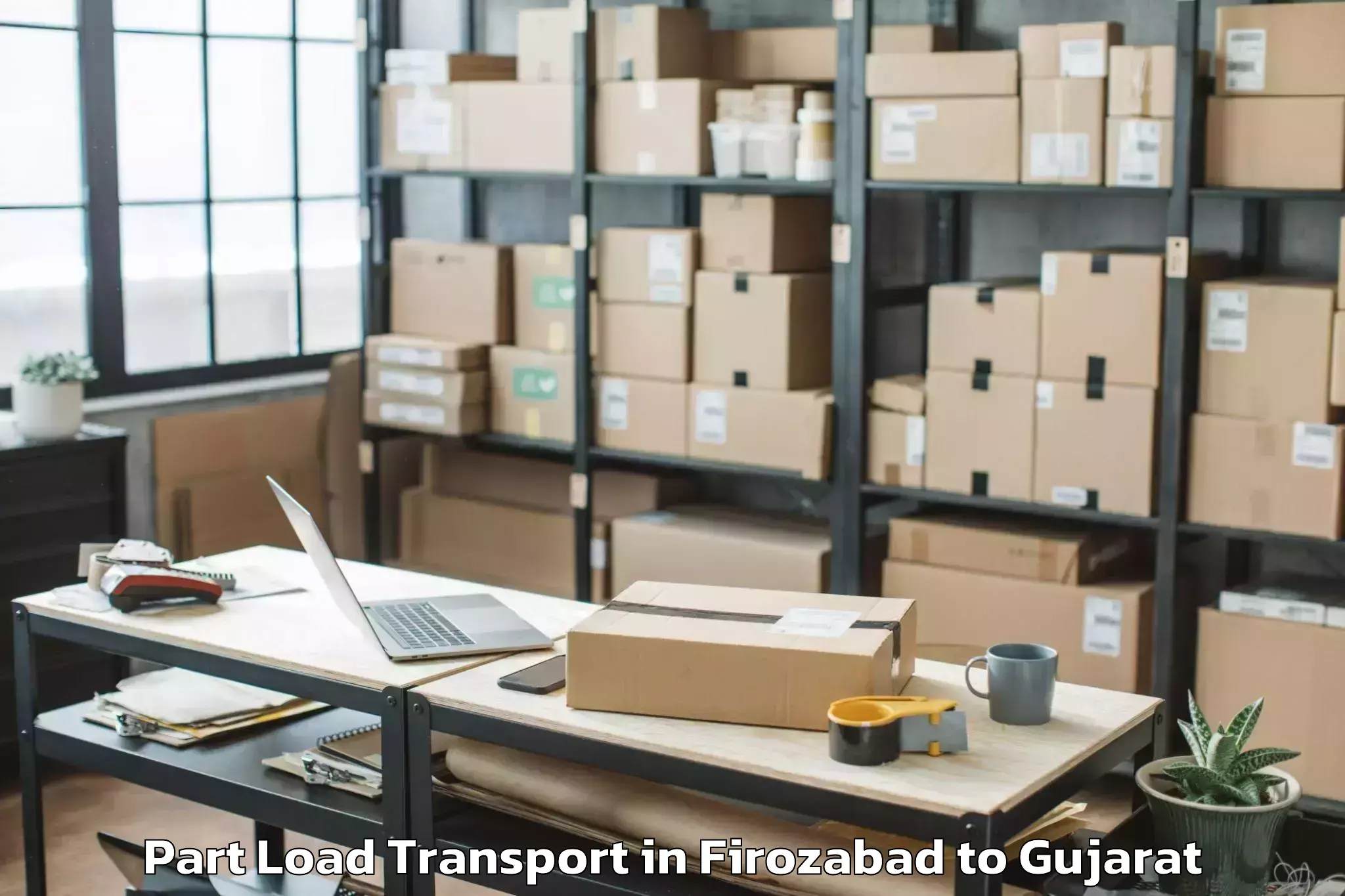 Hassle-Free Firozabad to Garbada Part Load Transport